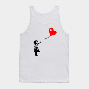 Banksy Little Girl And Heart Shaped Balloon Tank Top